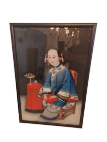 Chinese Reverse Glass Portrait of a Lady