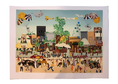 Melanie Taylor Kent, Rodeo Drive, Pencil Signed, Serigraph, L.E. 59/300, American, Contemporary Art