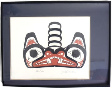 Jack Hudson 1990 Signed Wolf Chief Serigraph Native American Fine Art Collectible