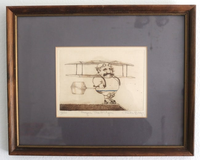Charles Bragg, "Major the Flyer", Limited Edition 78/100, Pencil Signed: Artist: Charles Bragg Description: Charles Bragg, "Major the Flyer", Limited Ed