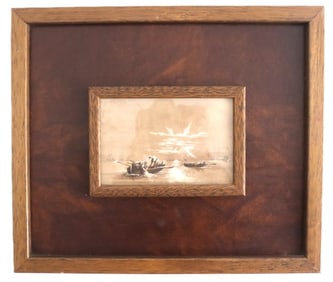 John J. Bowser, Sepia wash-drawing, Marine, 2nd colored at Plymouth