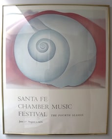 Georgia O'Keeffe, White Shell with Red Santa Fe Chamber Music Festival 1976 Poster