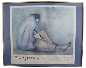 R.C. Gorman, Mother and Child Suzanne Brown Gallery 1981 Poster, Signed