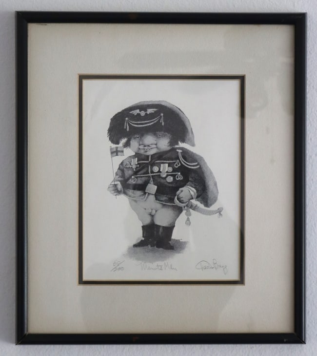 Charles Bragg, Signed, Minute Man Etching, L.E. 68/300, American Satirical Modern Collectible Print: Artist: Charles Bragg Description: Charles Bragg, c. 1980, Signed, Minute Man,