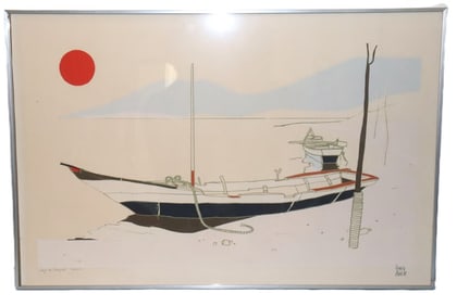 Georg Rauch, Lago de Chapala, Signed, Serigraph, 22/250, Modern Geometric, Mexican CollectibleGeorg