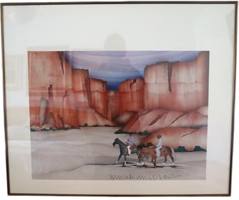 Amado Peña, Signed, El Cañon Serigraph, American Southwestern Contemporary Fine Art Collectible