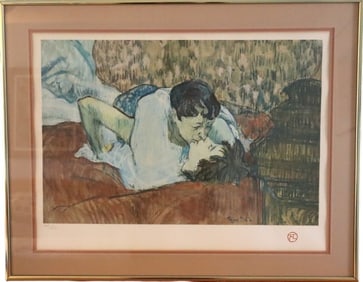 Henri de Toulouse-Lautrec, In Bed: The Kiss, Limited Edition (389/500), Hand Signed