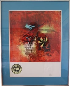 Hoi, Untitled, Abstract Lithograph, Limited Edition 333/375, Signed