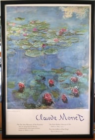 Claude Monet, 1920-22, Printed Signature, Water Lilies, Lithograph, American French, Impressionist