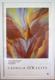 Georgia O'Keeffe, Red Canna, Abstract Painting, Print, c. 1924, Printed Signature