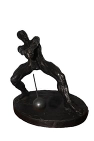 Thomas Holland, 1968, Signed, The Hammer Thrower, Sculpture, L.E. 56/300, American Modern, Bronze