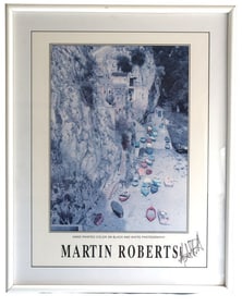 Martin Roberts, Hand Painted Color on Black and White Photography, Signed