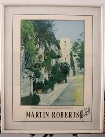 Martin Roberts, Hand Painted Color on Black and White Photography, Signed