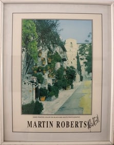 Martin Roberts, Hand Painted Color on Black and White Photography, Signed
