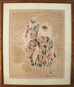 LeRoy Neiman, Mid-20th Century, Harlequin and Columbine Serigraph, Limited Edition