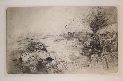 Andrew Rush, 1962, Signed, Fragment of Memory, Etching, L.E. 34/40, American, Modern Surrealist, Etc