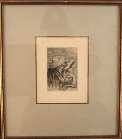 Pierre-Auguste Renoir, Black & White Etching, Figurative, Signed