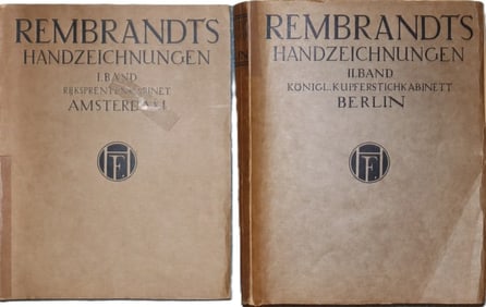 Rembrandt,  Handzeichnungen Drawing Books, Art Catalogues, Printed Signature