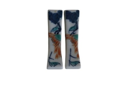 Japanese Chopstick Rests, Floral Design, Ceramic