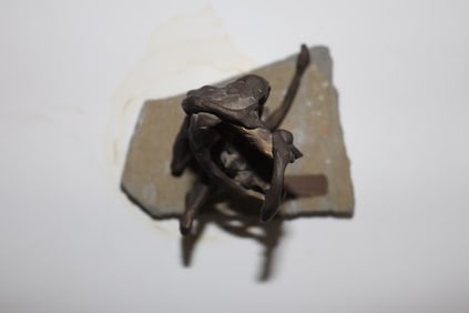 Erasmo Scapnicci, Bronze Abstract Figure, Signed, Bronze Sculpture, Italian, Modern Abstract, Bronze