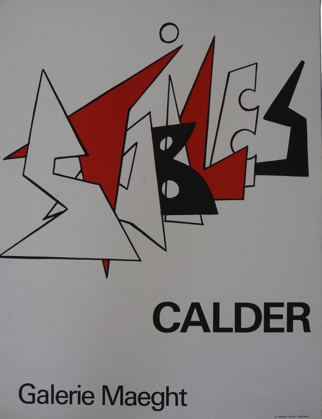 Alexander Calder, 1970, Lithograph, Galerie Maeght Exhibition Poster, Fine Art Collectible: Artist: Alexander Alexander Calder, circa 1970, Lithograph, Galerie Maeght Exhibition Poster, Abstract, American Modern. This st