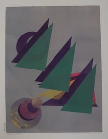 Armand Arseneau, 1986, Signed, Three Objects No Objections, Canadian, Serigraph, Geometric Abstract,
