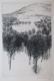 Robert Bero, Snow Mountain III, Etching, Limited Edition 79/250, Signed