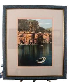 Martin Roberts, Little Red Row Boat, Hand Painted Photography, Print, Signed
