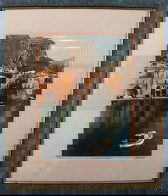 Martin Roberts, Little Red Row Boat, Hand Painted Photography, Print, Signed