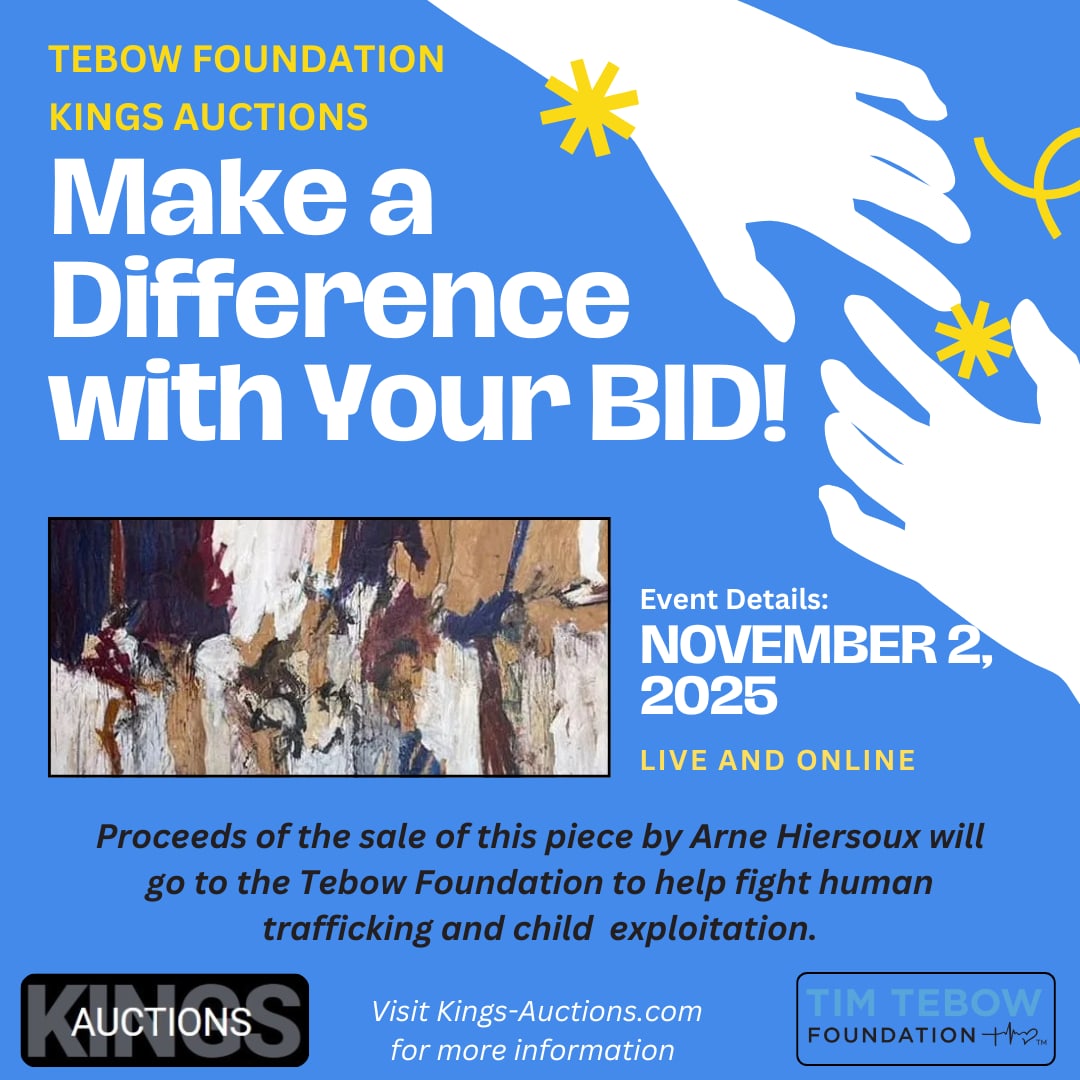 First 2 Lots Benefit Tim Tebow Foundation Charity- Bid for good