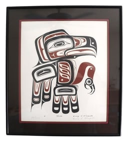 Harry C. Choquette, Signed, Raven Serigraph, L.E. 66/500, Northwest Coast Native American Fine Art