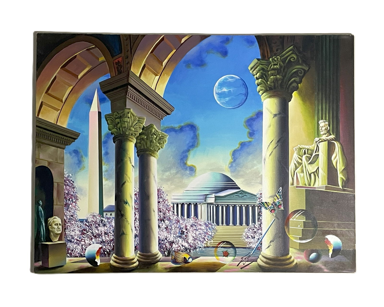 Ferjo - Cherry Blossoms in Bloom - Original Painting on Canvas: Ferjo - Cherry Blossoms in Bloom - Original Painting on Canvas Original Painting on Canvas, Hand Signed, comes with Certificate of Authenticity (COA) Ferjo (b. 1946, Brazilian). Drawing inspiration fr