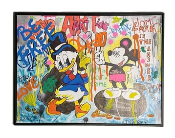 Nastya Rovenskaya - It's All About Money - Framed Painting