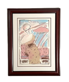 Peter Max - Seated Lady - Hand Signed Lithograph