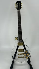 Galveston Les Paul Style Clear Acrylic W/ Hard Case