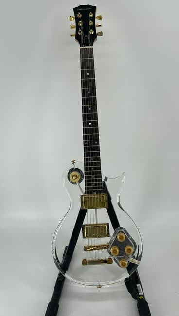 Galveston Les Paul Style Clear Acrylic W/ Hard Case (1 of 7)