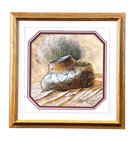 Bobby Johnson, Southwestern Pottery Still Life, Print, Signed