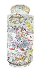 Qing Dynasty Tongzhi Period Famille Verte Hundred Children Porcelain Vase, Tongzhi Mark: Artist: Qing Dynasty Period Description: Qing Dynasty, Tongzhi Period, Tongzhi Ma