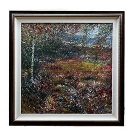 Jorn Fox, Abstract Oil on Canvas, Framed