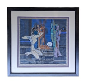 Lu Hong, Full Moon And Water, Signed, Serigraph