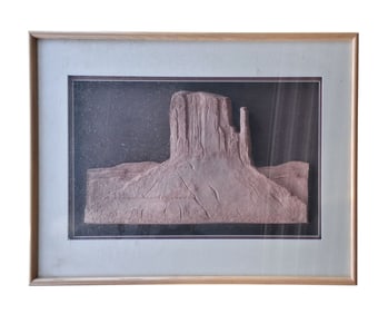 Carl Bandy, West Mitten, Monument Valley, Signed, Sculpture in Shadow Box