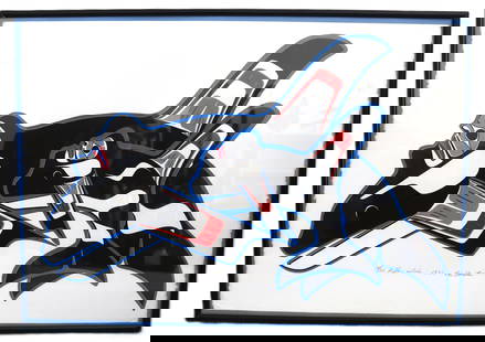 Ben Houstie, 1992, Signed, Killer Whale, L.E. 14/85, Native American Northwest Coast Contemporary: Artist: Ben Houstie Description: Ben Houstie, 1992, Signed, Killer Whale, Nativ