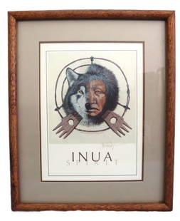 Jon Van Zyle,1985,Inua Spirit Indigenous Native American, Alaska, Signed, Lithograph: Artist: Jon Van Zyle Description: Jon Van Zyle,1985,Inua Spirit Indigenous Nati