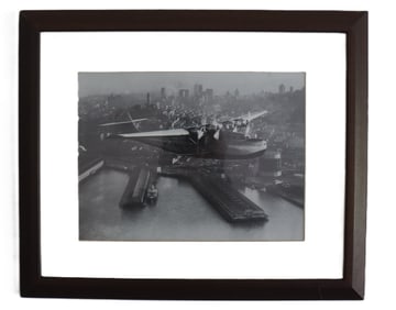 Seaplane Cityscape Photograph Print