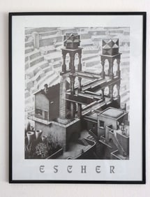 M.C. Escher, Waterfall, Lithograph