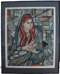 Annenberg, A Light of Love - Artist's Proof Serigraph / Lithograph Mother & Child 1978 Signed