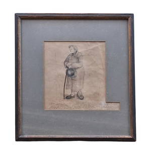 Portrait/Bio on Thomas Green British Royal Navy, 1797, Signed, 18th Century Naval Art/Document: Title: Portrait/Bio on Thomas Green British Royal Navy Medium: Signed 18th Cent