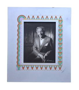George Hurrell 1980 Double Signed Formal Portrait Photographic Print L.E. 15/150 Hollywood Glamour: Artist: George Hurrell /p> Description: Erté (Romain de Tirtoff), 1980, Double Signed