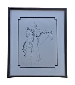P. Buckley Moss, Horses Four, Signed, Silkscreen