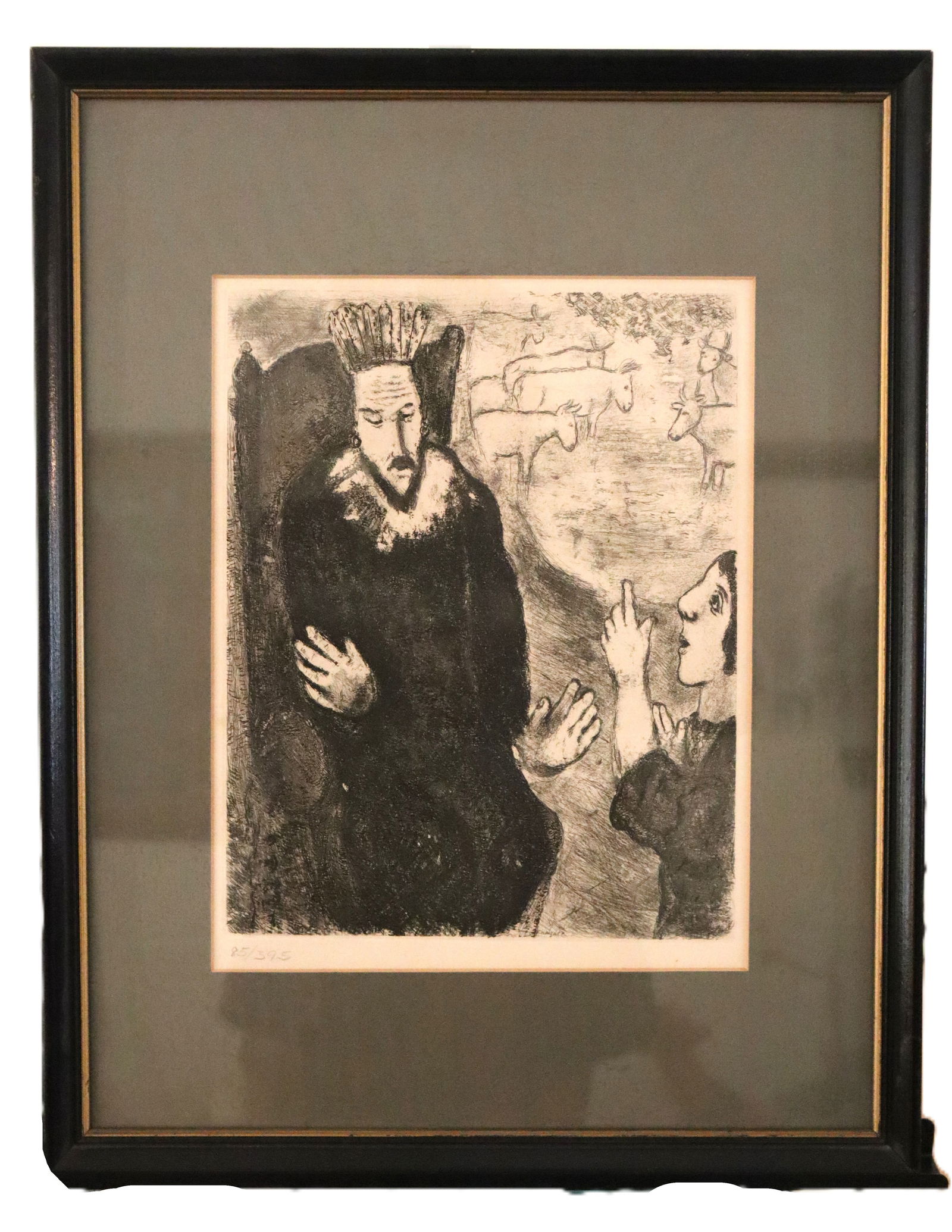 Marc Chagall, 1930-1937, Illustration for "Bible Series", Figurative Etching, 85/395 (1 of 5)